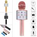 WS 858 Portable Rechargeable Wireless Bluetooth Karaoke Microphone Speaker KTV Mic For Singing High Sound. 