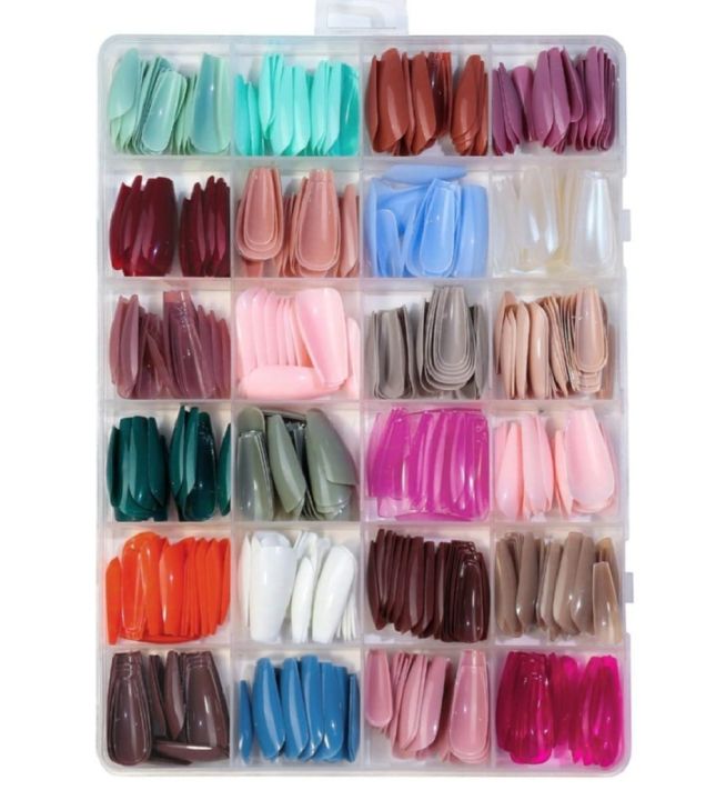 576%20Pcs%20Box%20Colorful%20Artifical%20Nails%20Acrylic%20Full%20Cover%20Nail%20%7C%20Fake%20Nails%20%7C%20Fancy%20Artifical%20Nails%20%7C%20French%20nails%20%7C%20Nails%20For%20girls%20In%20Multicolours%20-%20Image%205