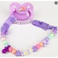 Baby Pacifier Chain hand made pacifier clip Multiple Colors. 