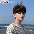 Fluffy natural wig high temperature fiber Korean wig flat bangs short hair. 