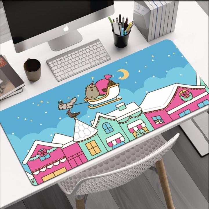 Funny Cute Cat Gaming Mouse Mat Large Mousepad Gamer Keyboard Pad Computer Accessories Deskmat Mausepad Mats Pc Anime Desk Pads