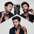 Braun Series 3 Shave&Style 300BT shaver with trimmer head and 5 combs, black. 