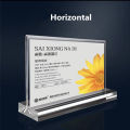 A4 （297*210mm） Acrylic Advertising Poster Picture Sign Holder T Shape Table Menu Price Display Frame For Restaurants. 