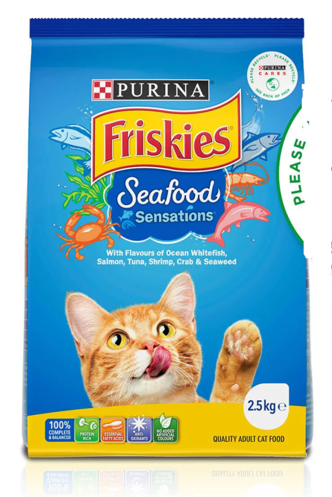 Friskies Dry Cat Food, Seafood Sensations (Pack of 6), 6 pack
