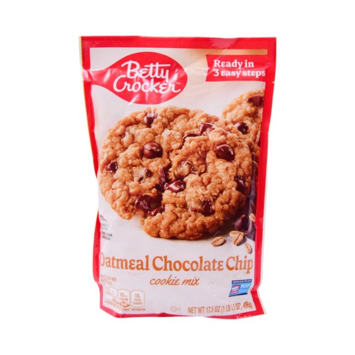 BETTY CROCKER OATMEAL CHOCOLATE CHIP COOKIE MIX 496G (𝐢𝐦𝐩𝐨𝐫𝐭𝐞𝐝 & 𝐨𝐫𝐢𝐠𝐧𝐚𝐥)