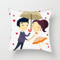 Fuwatacchi Cute Couples Pillow Case Romantic Lover Pillow Cover Home Sofa Decor Valentine's Day Gift Sweet Love Cushion Cover. 