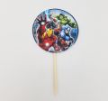 AVENGERS THEME CUPCAKE TOPPER - PACK OF 10 CUPCAKE TOPPERS - AVENGERS CUPCAKE TOPPERS. 