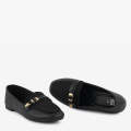 ECS Dual Buckle Flat Loafers For Women. 