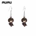 2020 New Bungo Stray Dogs Dangle Earring Anime Dazai Chuuya Acrylic Hook Earring Resin Earrings Epoxy Jewelry for Fans. 