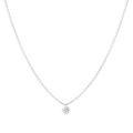CANNER Trendy 925 Sterling Silver Necklaces Clear Zircon Pendant Clavicle O-Chain Necklace For Women Delicate Daily Jewelry. 