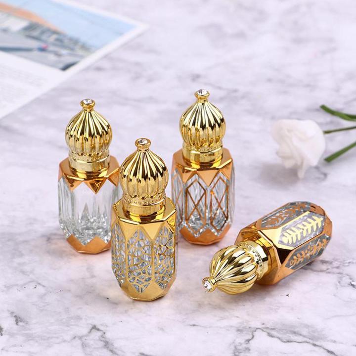 Golden Electroplated Fancy Bottle | 6ml. ( 1 Piece )