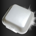 100 Pcs Pieces Disposable Thermocol Foam Snack Box for Burger Rice Noodles Brownies Fries. 