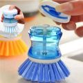 Kitchen accessories Dishwasher scrubber brush liquid soap dispenser cleaning refillable brush pot dish washing scrub brush kitchen accessories bathroom toilet cleaner dish wash tool kitchen organizer kitchen cleaner sink accessories rust cleaner. 