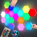 💡 Hexagon Smart LED Wall Lights with Remote Control | Modular RGB Dimmable Light Panels for Gaming Room, Bedroom, Ambiance & Aesthetic Decor | Touch Sensor & Syncable in Pakistan! ✨. 