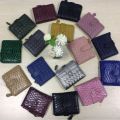 【Beauty Code】Women Maroon Pattern Leather Python Cards Women ZipperCoin Bag Snake Name Card Purse Ladies wallet. 