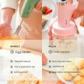3 In 1 USB Electric Egg Beater Garlic Meat Grinder Food Blender Electric Chopper Hand Mixer Egg Beater Chopper Electric Whisk Mixer Coffee Milk Cream Beater. 