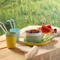 IKEA : KALAS NN : Multi Color Plastic Plates - Set of 6. 