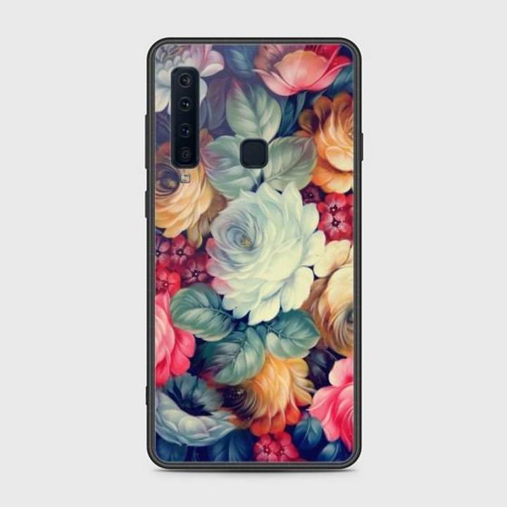 Samsung A9 2018 Cover - SkinLee HQ Infinity Glass Case (Soft) - Vintage Colorful Flowers - SKINLEE-407-1-571-227