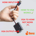 Hdmi To Vga Converter With Sound- White. 
