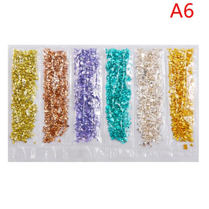 1Set Broken Glass Stones Diy Epoxy Filler Nail Art Jewelry Making Mold Fillings