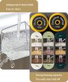 Wall-Mounted Spice Organizer,5-Layer Clear Acrylic Spice Shelf Storage Holder,Punch-Free Wall Mounted Spice Box Non-Punching Seasoning Rack Organizer. 