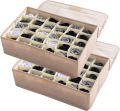 YETI Underwear Socks Storage Organizer with Lids Foldable Closet Drawer Divider 24 Cells, Storage Box for Socks Underwear. 