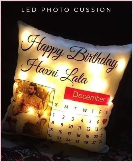 Customized Led Cushion LED Light Pillow Personalized with your Name Photo on LED Cushion Daraz.pk