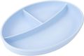 Baby Products Silicone Plate Tableware, 3 Section Oval Baby Feeding Plate, Spill-proof Children's Catering Food Grade Baby Suction Cup. 