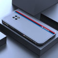 Redmi Note 9T Fashion Racing Car Logo M Side Design Phone Case Square Edge Pattern Liquid Silicone Casing Full Cover Camera Case. 