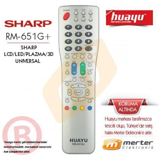 SHARP%20Remote%20Control%20for%20LCD-LED-PLAZMA%20TV%20HUAYU%20RM-651G+%20-%20Image%204