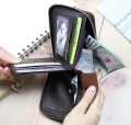 Wallet for Men | Boweisi Style High-Quality Wallet | Check Design Wallet | Spacious Wallet | Top Zipper | Cardholder. 
