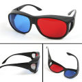 Red Blue 3D Glasses Black Frame For Dimensional Anaglyph TV Movie DVD Game. 