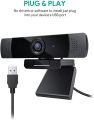 Aukey PC-Lm1E 1080P Webcam w/Dual Noise Reduction Stereo Microphones - Black ( WithOut Box). 