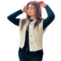Jeans sleeveless jacket for women. 