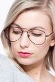 Aviator Glasses Frame for Girls/Women with Box - Eyeglasses/Spectacles for Girls/Women. 