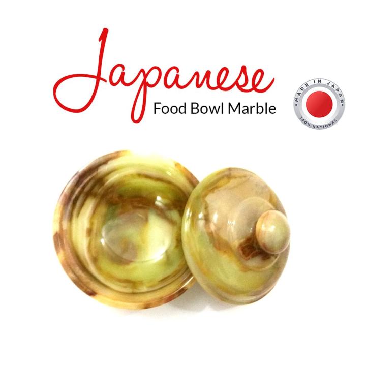 Japanese Traditional Style Miso Soup Bowl Lacquerware Bowl with Lid Marble