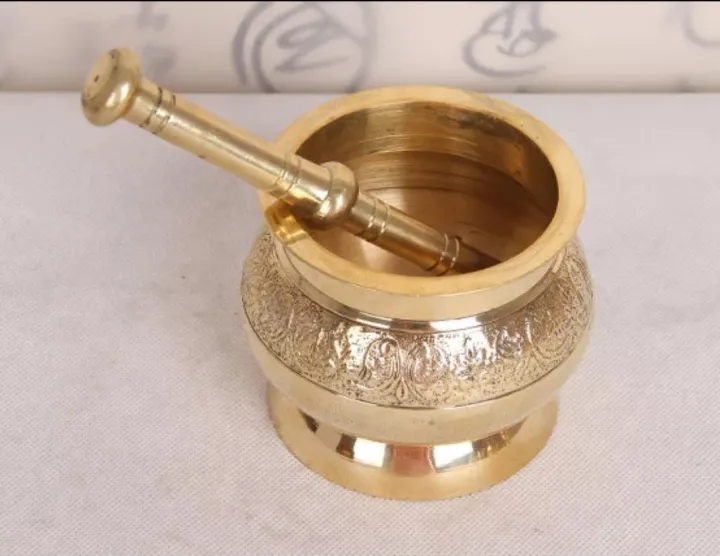 Brass%20Copper%20Morten%20Pestle%20Pedestal%20Bowl%20gift%20Kitchen%20Garlic%20Pugging%20Pot%20Herb%20Mills%20Mincers%20Best%20for%20gift%20and%20decoration%20purpose%20-%20Image%205