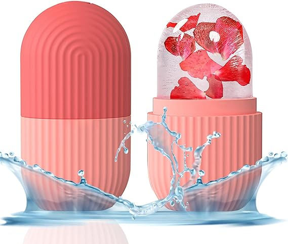 Silicone Ice Roller, Beauty Ice Cube Roller Massager for Face, Neck, Eyes & Cryotherapy, Ice Cube Roller Massager, Ice Roller For Face, Skin Care Tools for Collagen Regrowth, Tone Skin, Under Eye Dark Circle, Skin Strengthening, De-Puff The Eye Area.