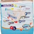 Langoot Baby Diaper Jumbo Pack Size 4 No Large 7-15 kg (76- Pcs Pack)k. 