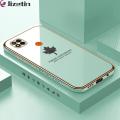 Jizetin (Free Lanyard) for Redmi 9C / Redmi 10A Back Cover Maple Leaf Luxury 6D Plating Case Side Pattern Soft Silicone Square Phone Cases. 