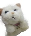 soft toy cat with fur kitten stuffed animal  with Collar Bell 5 inches. 