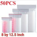 50PCS Resealable Vacuum Air Tight Clear Zip Lock Ziplock LDPE Plastic Bag multiple sizes to choose from. 