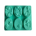 New Healthy Materials Honey Bee Silicone Soap Mold 6 Cavities Handmade Molds SEVICH. 