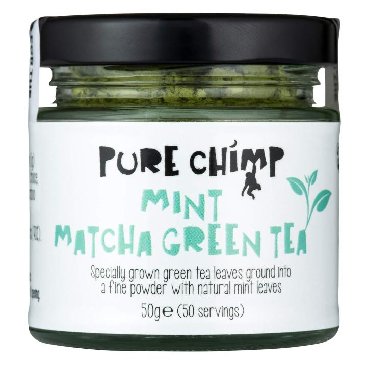 Mint Matcha Green Tea Jar 50g by PureChimp Ceremonial Grade From