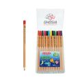 Goldfish Eco Triangular Full Size Set of 12 Beautiful Colors With Full Plastic Casing Packaging – 1953. 