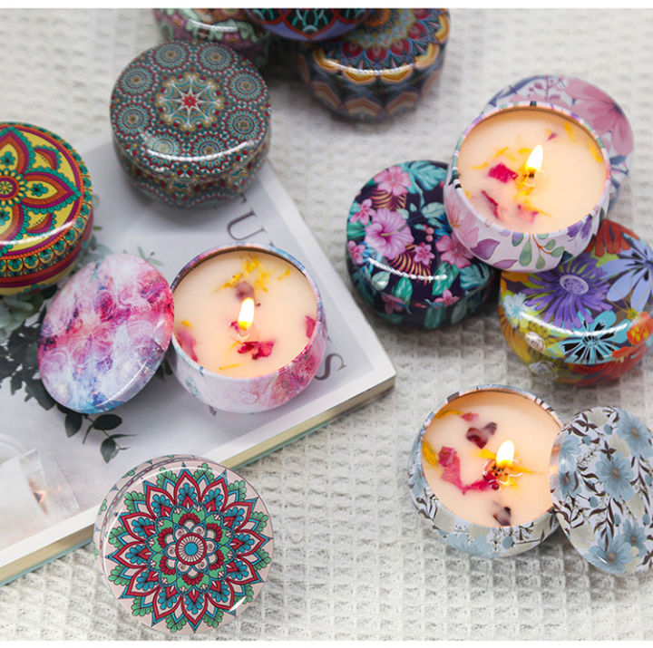 1Pc Scented Candles Gifts Set Soy Wax Travel Tin Jar Candles for Home ...