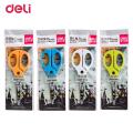 Deli Funny Skull Stainless Steel Student Scissors - Symmetric Handle - Printed Blades - Blunt Tip 5.25  - 135mm - 6064. 