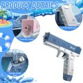 Electric Water Gun for Adults and Children, Automatic Glock Water Gun Range Up to 25-32 Ft, Two Water Reservoirs, Powerful Electric Water Gun for Pools, Beaches, Summer Picnic Party, Safe Outdoor toys for boys. 