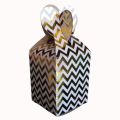 GOLDEN ZIGZAG DESIGN GOODY BOX - PACK OF 10 GOODY BOX - GOLDEN THEME GOODY BOX. 