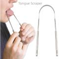 Stainless Steel Tongue Cleaner scraper  Tongue Scraper Bad Breath Treatment Stainless Steel Tongue Scrapers for Oral Care Easy to Use Tongue Cleaner. 